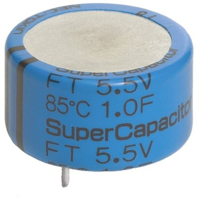 KEMET 0.1F Supercapacitor -20 → +80% Tolerance, Supercap FT 5.5V dc, Through Hole