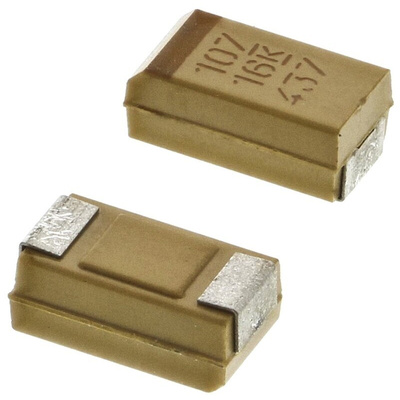 KEMET 100μF MnO2 Tantalum Capacitor 16V dc, T491 Series