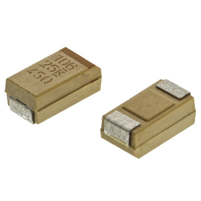 KEMET 10μF MnO2 Tantalum Capacitor 25V dc, T491 Series
