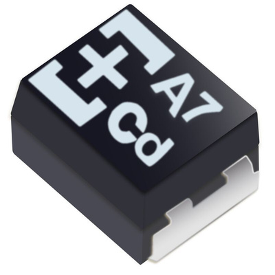 Panasonic 47μF Polymer Tantalum Capacitor 16V dc, TQC Series