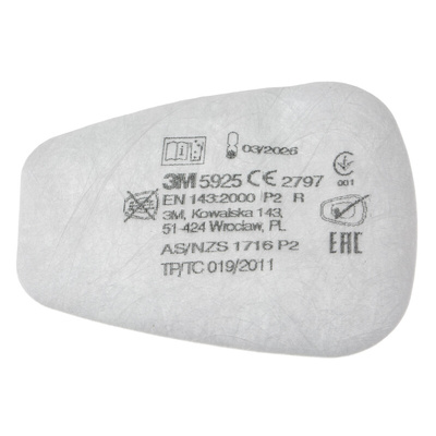 3M Particulates Filter for use with 3M 6000 Series Respirator, 3M 7000 Series Respirator 5925 P2