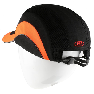 ABR000-00N-500 | JSP Black Standard Peak Safety Cap, HDPE Protective Material