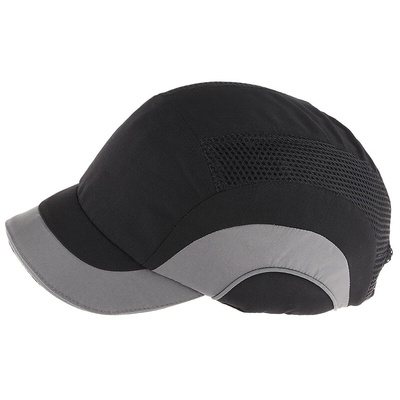 ABS000-005-000 | JSP Black Micro Safety Cap, HDPE Protective Material