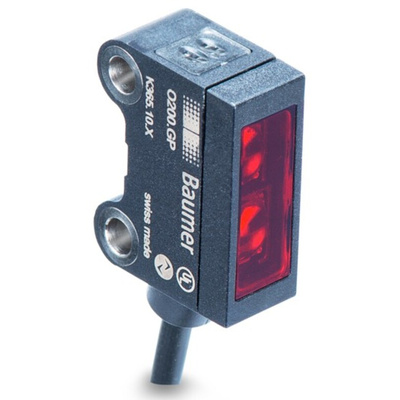 Baumer Background Suppression Photoelectric Sensor, Block Sensor, 15 mm → 80 mm Detection Range