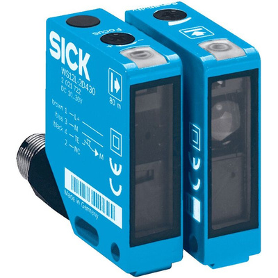 Sick Through Beam Photoelectric Sensor, Rectangular Sensor, 0 → 80 m Detection Range