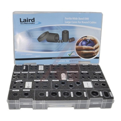 128 piece Laird Technologies Ferrite Core Kit Includes (1) 28A0640-0A0 Broadband EMI Ferrite Cylindrical Core(1)