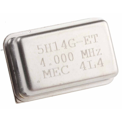 MERCURY, 4MHz Clock Oscillator, ±50ppm HCMOS, TTL, 14-Pin PDIP 5H14ET-4.000