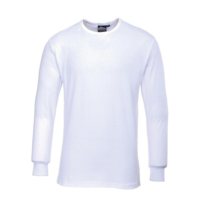 RS PRO White Cotton, Polyester Thermal Shirt, XL