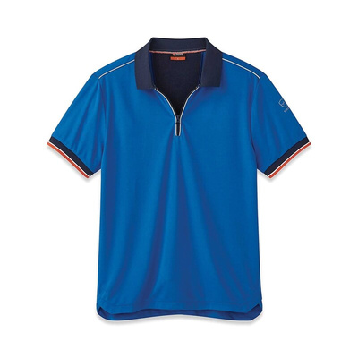 17OLLEY*1452 T S | Parade OLLEY Blue Polyester Polo Shirt, UK- S, EUR- S
