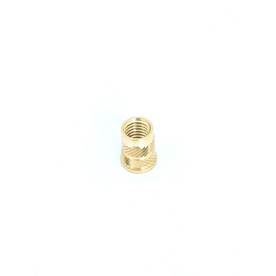 RS PRO, M3 Brass Threaded Insert, 4.6mm diameter 4mm Depth 5.7mm