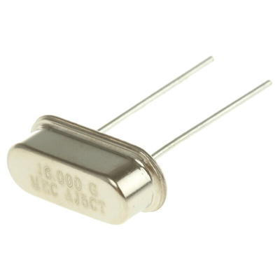 MERCURY 16MHz Crystal ±30ppm HC-49-US 2-Pin 10.7 x 4.3 x 3.5mm