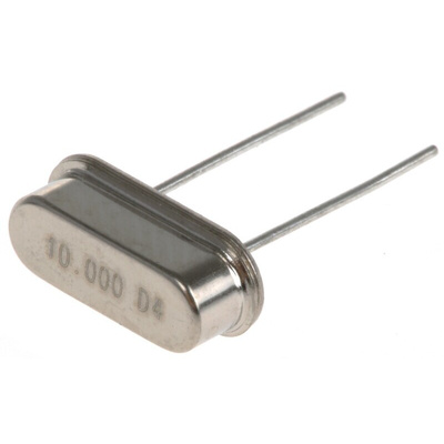 Euroquartz 10MHz Crystal ±30ppm HC-49-4H 2-Pin 10.77 x 4.34 x 3.5mm