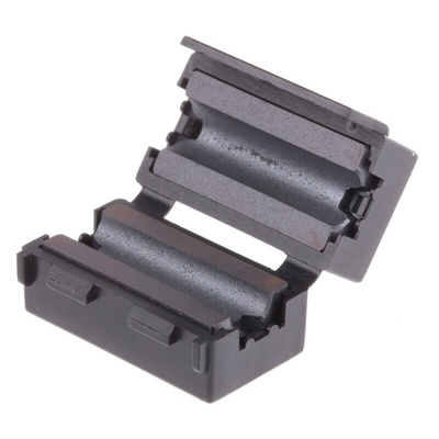 RS PRO Openable Ferrite Clamp, 15 x 23 x 14mm, For Computer Peripherals, Digital TV, Internal & External Power Cables,