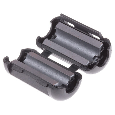 RS PRO Openable Ferrite Clamp, 21 Dia. x 39mm, For Computer Peripherals, Digital TV, Internal & External Power Cables,