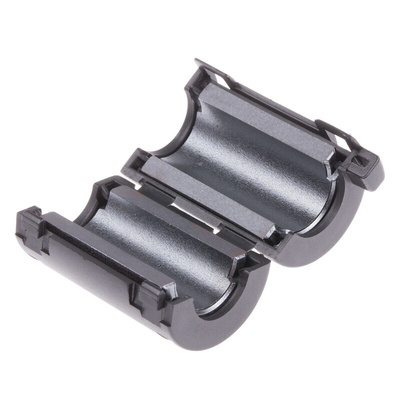 RS PRO Openable Ferrite Clamp, 21 Dia. x 36mm, For Computer Peripherals, Digital TV, Internal & External Power Cables,