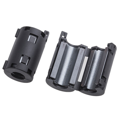 RS PRO Openable Ferrite Clamp, 21 Dia. x 36mm, For Computer Peripherals, Digital TV, Internal & External Power Cables,