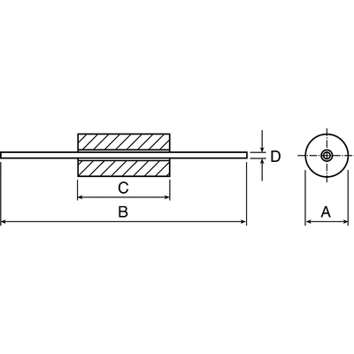 Fair-Rite Ferrite Bead, 3.5 (Dia.) x 4.45mm (Axial), 52Ω impedance at 100 MHz