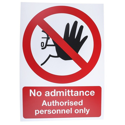 Vinyl No Access/Entry Prohibition Sign, No Admittance-Sign, English