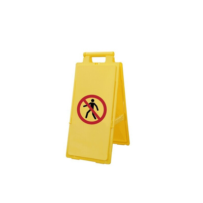 PP No Pedestrians Prohibition Sign, 640 x 280mm