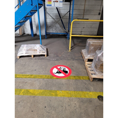 PVC Forklift Forbidden Prohibition Sign