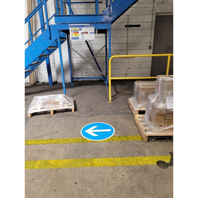 RS PRO PVC Mandatory One Way Sign