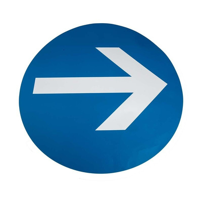 RS PRO PVC Mandatory One Way Sign