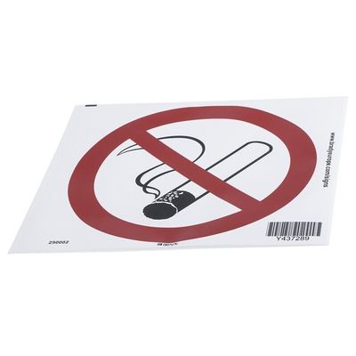 PET No Smoking Prohibition Sign, None