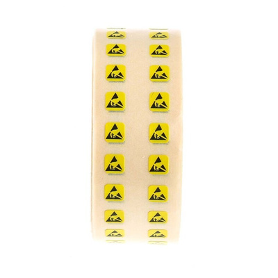 RS PRO Yellow Paper ESD Label 5 mm x 5mm