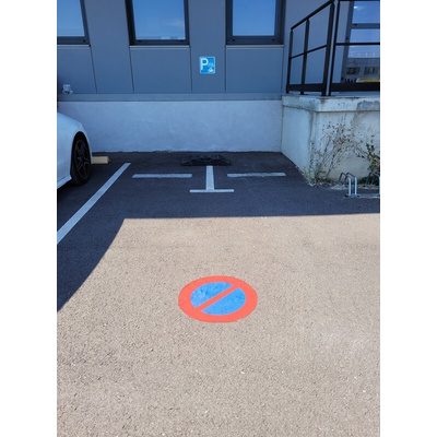 PVC No Parking Prohibition Floor Sticker, Ø 500mm