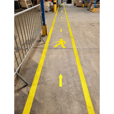 RS PRO PVC Floor Sticker Pedestrians Sign With Pictogram Only Text, 800 x 450mm