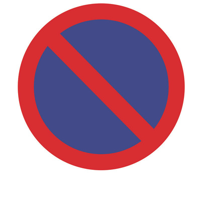 PVC No Parking Prohibition Label, 200 x 200mm