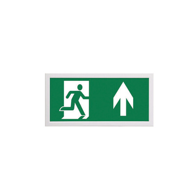 Acrylic, Steel Emergency Exit Up, None With Pictogram Only, Exit Sign, 390 x 190 x 27.5mm