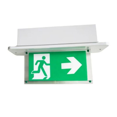 Acrylic, Steel Emergency Exit, None With Pictogram Only, Exit Sign, 410 x 240 x 140mm