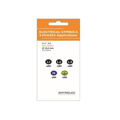 Black Vinyl Safety Labels, None-Text 12.5 mm x 12.5mm