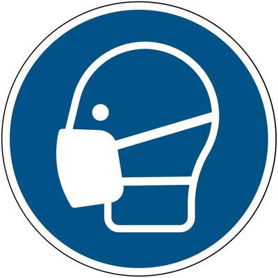 Brady Laminated Polyester B-7541 Mandatory Wear Face Mask Sign