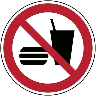 Brady Laminated Polyester B-7541 Mandatory No Eating Or Drinking Sign