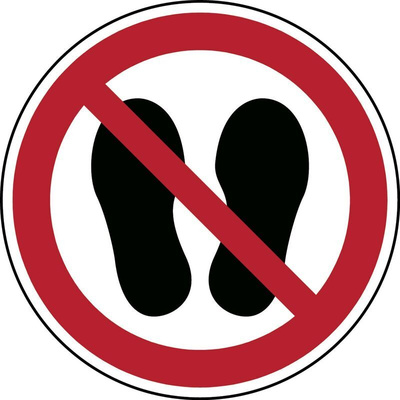 Laminated Polyester B-7541 Do Not Walk or Stand Here Prohibition Sign