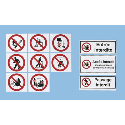 PET No Unauthorised Access Prohibition Sign, Entrée interdite, French