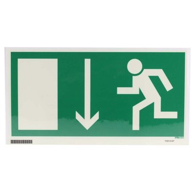 Vinyl Emergency Exit Down Non-Illuminated Emergency Exit Sign