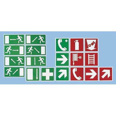 Vinyl Fire Safety Sign, Self-Adhesive