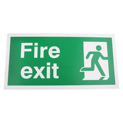 Plastic FIRE EXIT, Fire Exit, English, Exit Sign