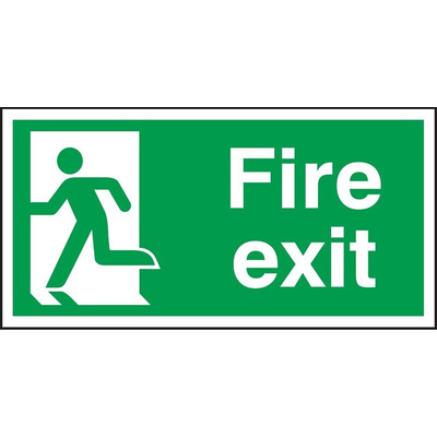 PVC FIRE EXIT, Fire Exit, English, Exit Sign