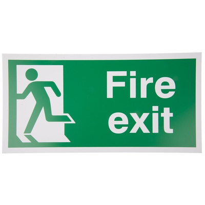 PVC FIRE EXIT, Fire Exit, English, Exit Sign