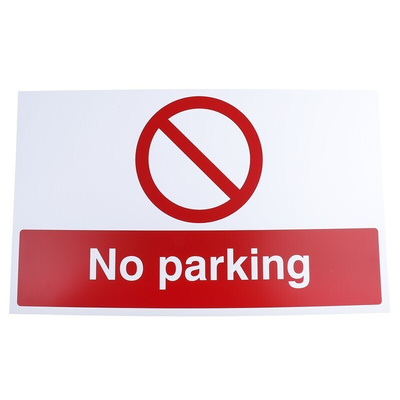 PP Rigid Plastic No Parking Prohibition Sign, No Parking, English
