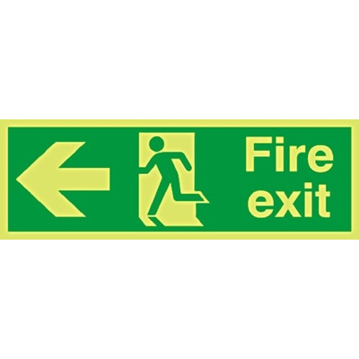 PET Fire Extinguisher, Fire Exit, English, Exit Sign