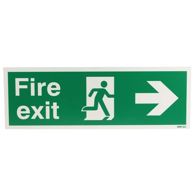 Plastic FIRE EXIT, Fire Exit, English, Exit Sign