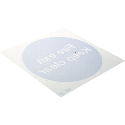 Vinyl Fire Safety Sign, Fire exit Keep clear With English Text Self-Adhesive