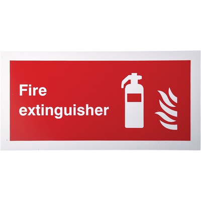 Plastic Fire Safety Sign, Fire extinguisher With English Text