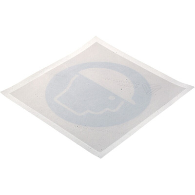 RS PRO Vinyl Mandatory Head Protection Sign With Pictogram Only Text