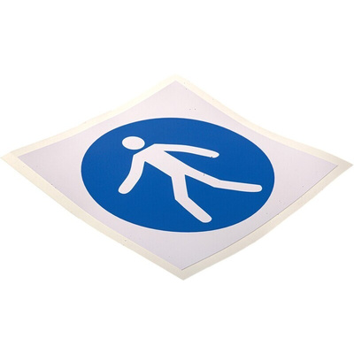 RS PRO Vinyl Mandatory Use This Walkway Sign With Pictogram Only Text